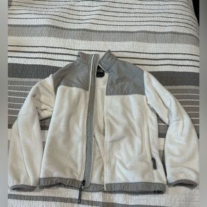 USED THE NORTH FACE ZIPPER UP JACKET WHITE SIZE KIDS LARGE